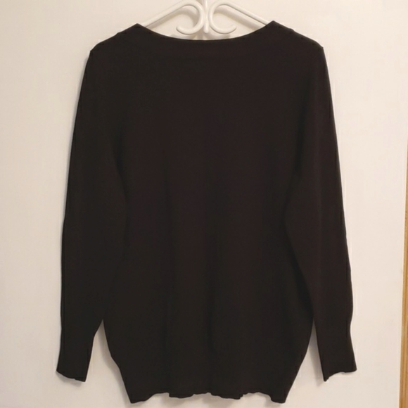 Lane Bryant black V neck Sweater 18/20 EUC - Picture 2 of 10